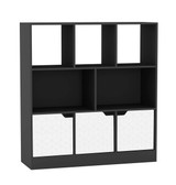8 Cube Asymmetrical Storage Bookcase and Shelving Unit