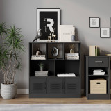 8 Cube Asymmetrical Storage Bookcase and Shelving Unit