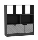 8 Cube Asymmetrical Storage Bookcase and Shelving Unit