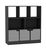 8 Cube Asymmetrical Storage Bookcase and Shelving Unit