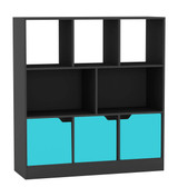 8 Cube Asymmetrical Storage Bookcase and Shelving Unit
