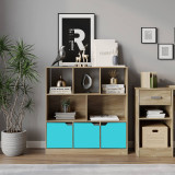 8 Cube Asymmetrical Storage Bookcase and Shelving Unit