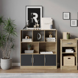 8 Cube Asymmetrical Storage Bookcase and Shelving Unit