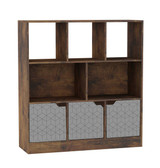 8 Cube Asymmetrical Storage Bookcase and Shelving Unit