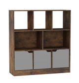 8 Cube Asymmetrical Storage Bookcase and Shelving Unit