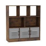 8 Cube Asymmetrical Storage Bookcase and Shelving Unit