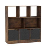 8 Cube Asymmetrical Storage Bookcase and Shelving Unit