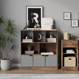 8 Cube Asymmetrical Storage Bookcase and Shelving Unit