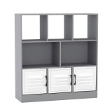 8 Cube Asymmetrical Storage Bookcase and Shelving Unit