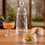 1L Embossed Leafy Glass Bottle 1L Embossed Leafy Glass Bottle