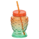 Fish Shaped Cocktail Glasses With Lids & Straws Fish Shaped Cocktail Glasses With Lids & Straws