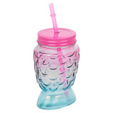 Fish Shaped Cocktail Glasses With Lids & Straws Fish Shaped Cocktail Glasses With Lids & Straws