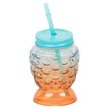 Fish Shaped Cocktail Glasses With Lids & Straws Fish Shaped Cocktail Glasses With Lids & Straws