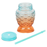 Fish Shaped Cocktail Glasses With Lids & Straws Fish Shaped Cocktail Glasses With Lids & Straws