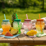 Fish Shaped Cocktail Glasses With Lids & Straws Fish Shaped Cocktail Glasses With Lids & Straws