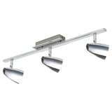 Corbera 3 Light LED Ceiling Spotlight Bar Satin Nickel
