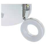 LED 3 Arm Round Ceiling Light Chrome Spotlight Fitting 3.8W Bulbs Included