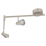 Satin Nickel 3 Arm 6 LED Ceiling Light Fixture Fitting