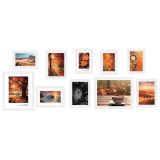 10-Piece Photo Frame Set – Wall & Freestanding Black or White