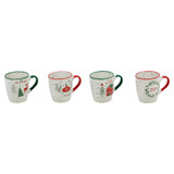 Ceramic Stoneware Christmas Xmas Mugs Set