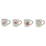 Ceramic Stoneware Christmas Xmas Mugs Set