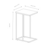 C Shaped Industrial Sofa Side Table