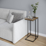 C Shaped Industrial Sofa Side Table