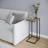 C Shaped Industrial Sofa Side Table