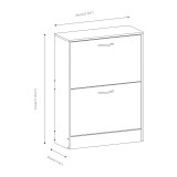 Hallway Shoe Cabinet 2 Door