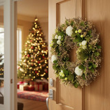 Large Artificial Festive Door Wreath 34cm Wall Decoration Large Artificial Festive Door Wreath 34cm Wall Decoration