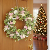 Large Artificial Festive Door Wreath 34cm Wall Decoration Large Artificial Festive Door Wreath 34cm Wall Decoration