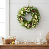 Large Artificial Festive Door Wreath 34cm Wall Decoration Large Artificial Festive Door Wreath 34cm Wall Decoration