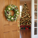 Large Artificial Festive Door Wreath 34cm Wall Decoration Large Artificial Festive Door Wreath 34cm Wall Decoration