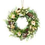 Large Artificial Festive Door Wreath 34cm Wall Decoration Large Artificial Festive Door Wreath 34cm Wall Decoration