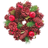 25cm Christmas Pinecone Wreath w/ Jute Hanger Decoration 25cm Christmas Pinecone Wreath w/ Jute Hanger Decoration