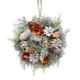 25cm Christmas Pinecone Wreath w/ Jute Hanger Decoration 25cm Christmas Pinecone Wreath w/ Jute Hanger Decoration