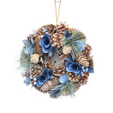 25cm Christmas Pinecone Wreath w/ Jute Hanger Decoration 25cm Christmas Pinecone Wreath w/ Jute Hanger Decoration