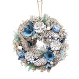 25cm Christmas Pinecone Wreath w/ Jute Hanger Decoration 25cm Christmas Pinecone Wreath w/ Jute Hanger Decoration