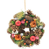 25cm Christmas Pinecone Wreath w/ Jute Hanger Decoration 25cm Christmas Pinecone Wreath w/ Jute Hanger Decoration