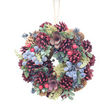25cm Christmas Pinecone Wreath w/ Jute Hanger Decoration 25cm Christmas Pinecone Wreath w/ Jute Hanger Decoration