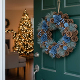25cm Christmas Pinecone Wreath w/ Jute Hanger Decoration 25cm Christmas Pinecone Wreath w/ Jute Hanger Decoration
