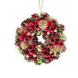 25cm Christmas Pinecone Wreath w/ Jute Hanger Decoration 25cm Christmas Pinecone Wreath w/ Jute Hanger Decoration