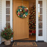 25cm Christmas Pinecone Wreath w/ Jute Hanger Decoration 25cm Christmas Pinecone Wreath w/ Jute Hanger Decoration