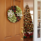 25cm Christmas Pinecone Wreath w/ Jute Hanger Decoration 25cm Christmas Pinecone Wreath w/ Jute Hanger Decoration