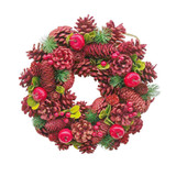 34cm Christmas Pinecone Wreath w/ Jute Hanger Decoration 34cm Christmas Pinecone Wreath w/ Jute Hanger Decoration