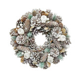 34cm Christmas Pinecone Wreath w/ Jute Hanger Decoration 34cm Christmas Pinecone Wreath w/ Jute Hanger Decoration