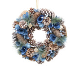 34cm Christmas Pinecone Wreath w/ Jute Hanger Decoration 34cm Christmas Pinecone Wreath w/ Jute Hanger Decoration