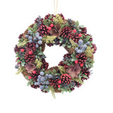 34cm Christmas Pinecone Wreath w/ Jute Hanger Decoration 34cm Christmas Pinecone Wreath w/ Jute Hanger Decoration