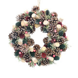 34cm Christmas Pinecone Wreath w/ Jute Hanger Decoration 34cm Christmas Pinecone Wreath w/ Jute Hanger Decoration