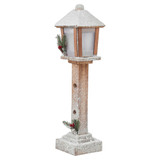Wooden Snow-Dusted Xmas 52cm Lamp with Timer